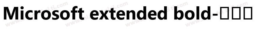Microsoft extended bold字体转换